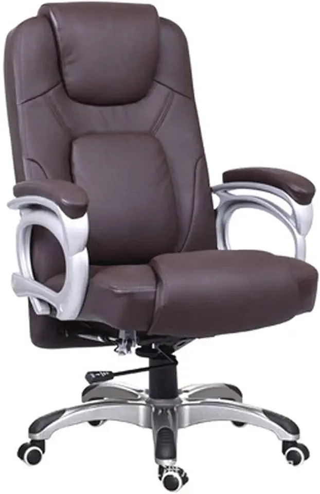 Executive Office Chair Leather Computer Chair Leather Boss Chair Office Chair Reclining Chair Executive Chair Swivel Chair (Color : White)