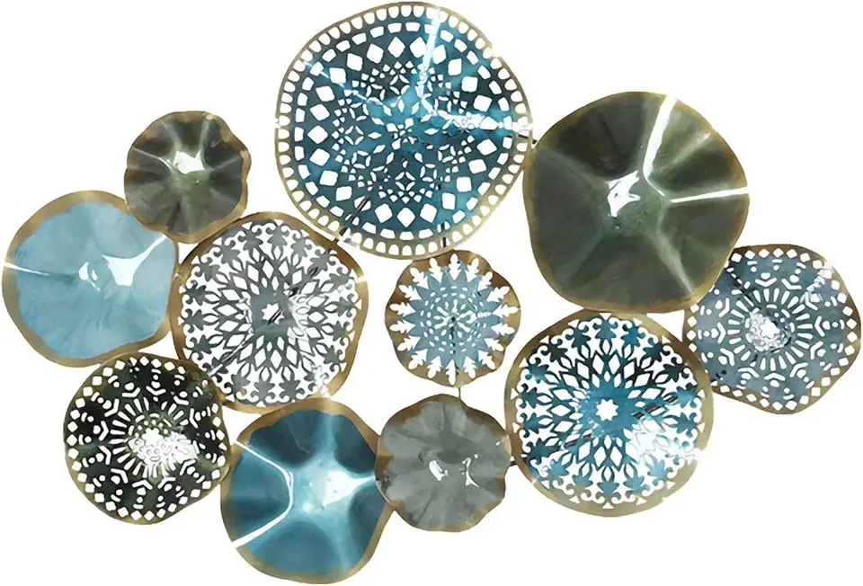 Modern Creative Home Metal Wall Art Decoration, Handmade Hollow Living Room Metal Wall Art Sculpture, Bedroom Restaurant Background Wall Wrought Iron Pendant