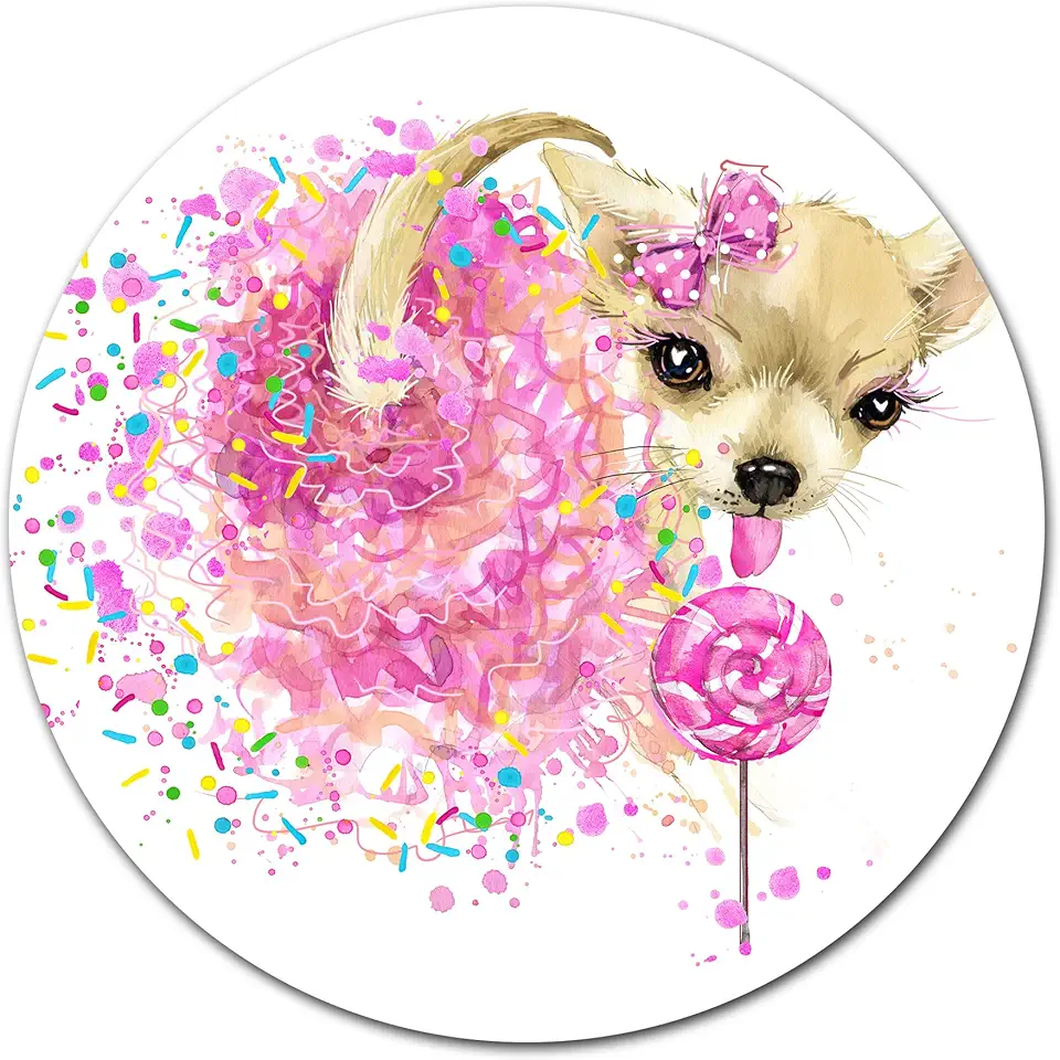 Designart MT13394-C23 Metal Wall Art-Disc of 23 inch, 23'' H x 23'' W x 1'' D 1P, Pink