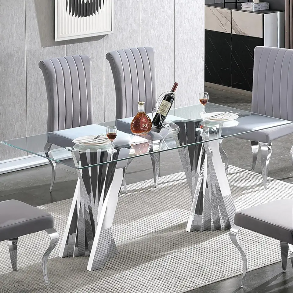 Modern Glass Dining Table,Luxury 70
