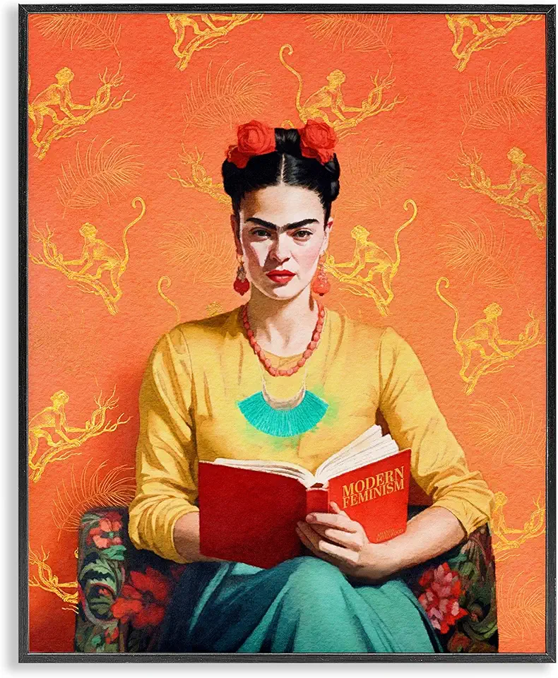 Stupell Industries Modern Frida Kahlo Framed Giclee Art by Amanda Greenwood
