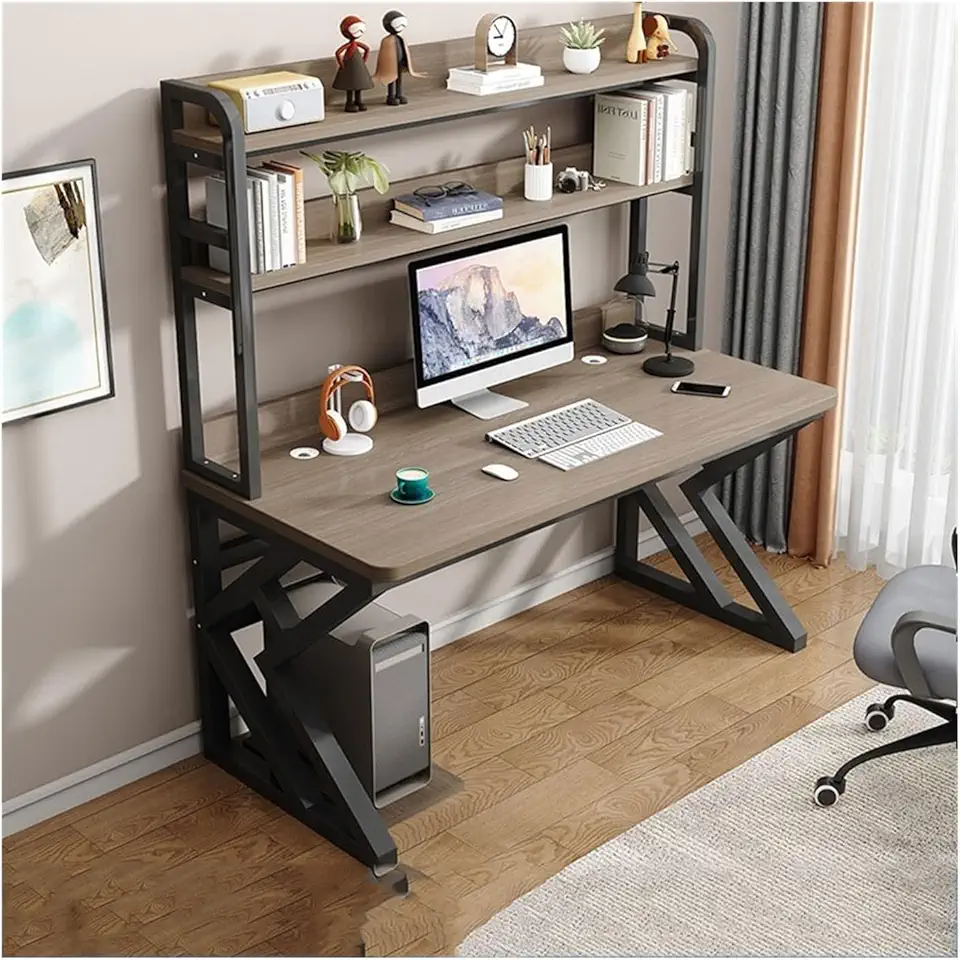 Sit Stand Up Desk Computer Desk, Desktop, Home Office, Cabinet Combination, Learning and Gaming(Gris,160x60x170cm)