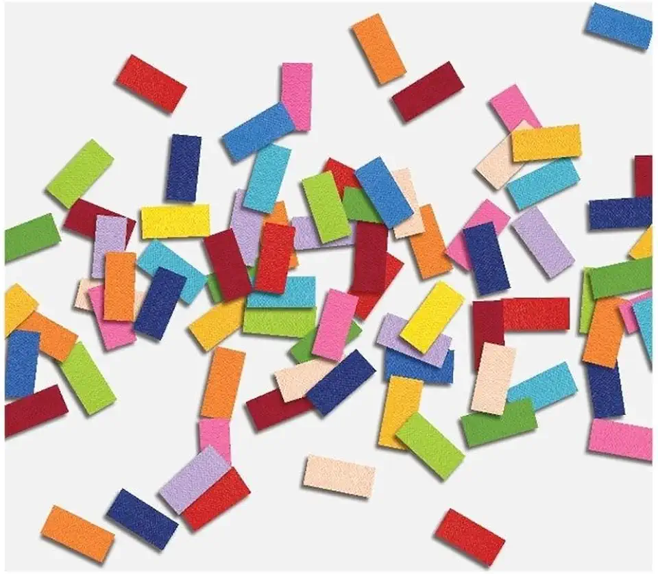 Giant Art 84x84 CONFETTI D -blanc Fine Art Giant Canvas Print in White