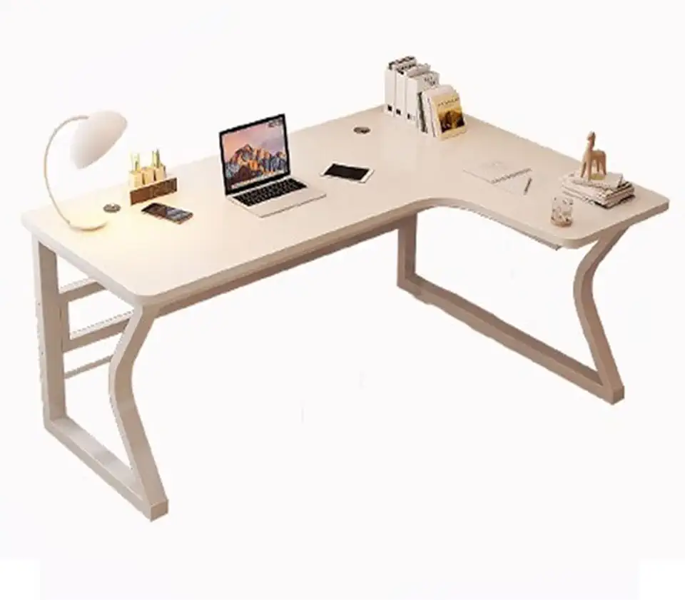 Simple Corner Desk Student Home Study Table Simple Modern Office Desk Bedroom Corner Student Desktop Pc Table Writing(White ringht,180x120x75cm)