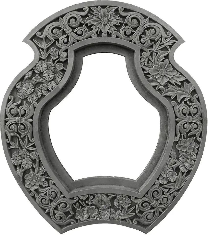 LVLDAWA Wall Decor Sculpture, New Chinese-Style Retro Living Room Wall Decorations, Three-Dimensional 3D Style Sculpture Signs At The Entrance Door For Home Teahouse(C)