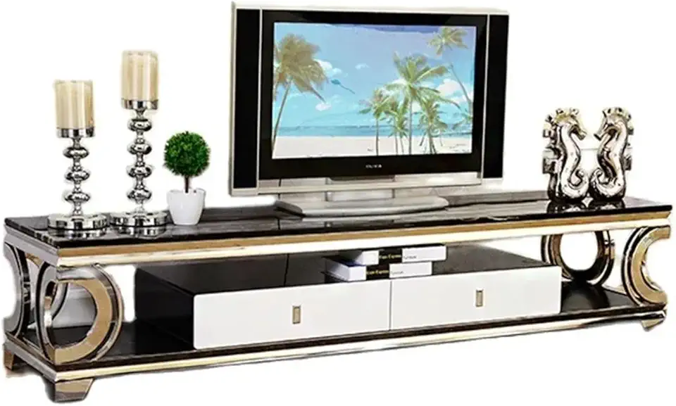 HASMI TV Stand Marble TV Stand Modern Living Room Home Furniture TV Led Monitor Stand Mesa TV Table TV Cabinet, yuqing2022