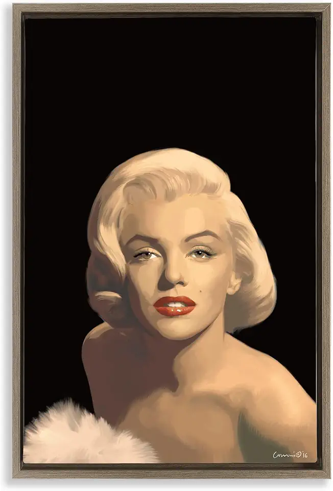 Stupell Industries Classic Beauty in Black Brown Framed Floater Canvas Wall Art Design by Jadei Graphics, 17 x 25