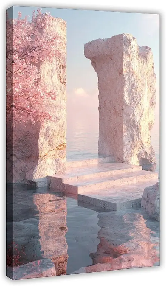 XAHOR Modern Abstract Architecture Poster – Dreamy Light Space Wall Art – Calm Pastel Wall Decor Art Wall Decoration Poster Family Bar Restaurant Garage Cafe Art Sign Gift 20x30inch(50x75cm)