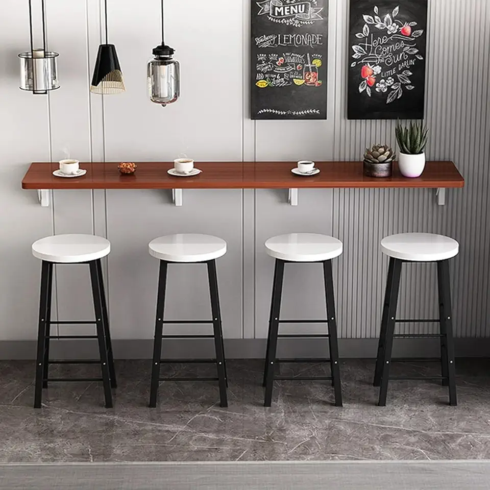 Foldable Wall Mounted Dining Table for Kitchen Bar Hanging Desk Wall Kitchen Table Wall Dining Table Wall Bar Table Space Saving Folding Table