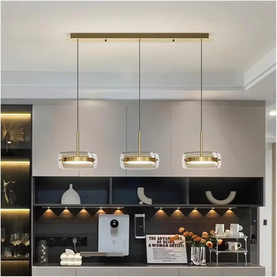 Nordic Style Art Design Chandelier Gold Silver Glass Decoration Hanging Lamp Dining Room Living Room Creative Pendent Light