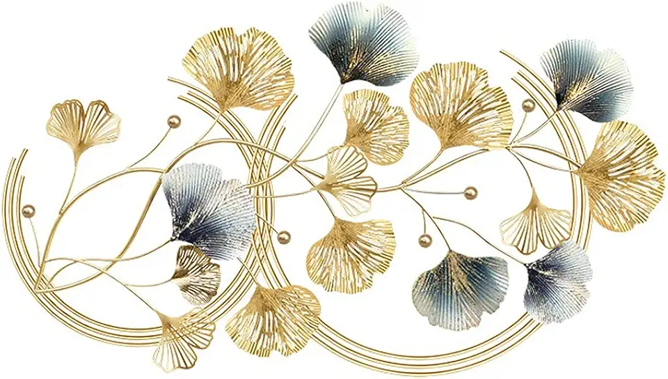 Leaf Gingko Leaf Wall Decoration Living Room Iron 3D Wall Hanging Home Decor