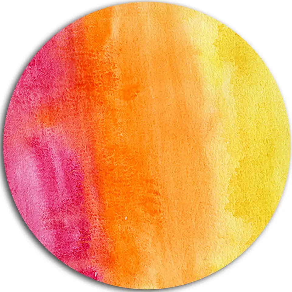 Designart, Purple Meet Orange Abstract Metal Wall Art-Disc of 23 inch, 23X23-Disc, Red/Yellow