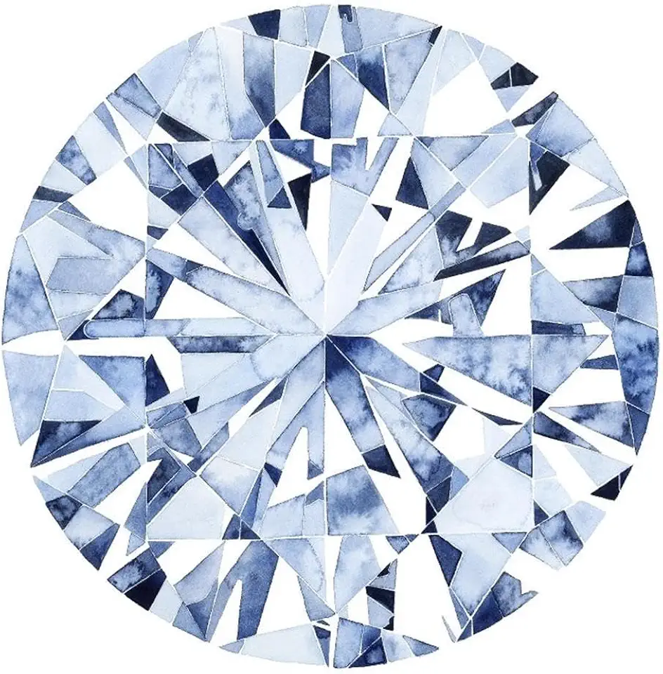 Giant Art 84x84 Diamond Drops I Fine Art Giant Canvas Print in Multi-Color