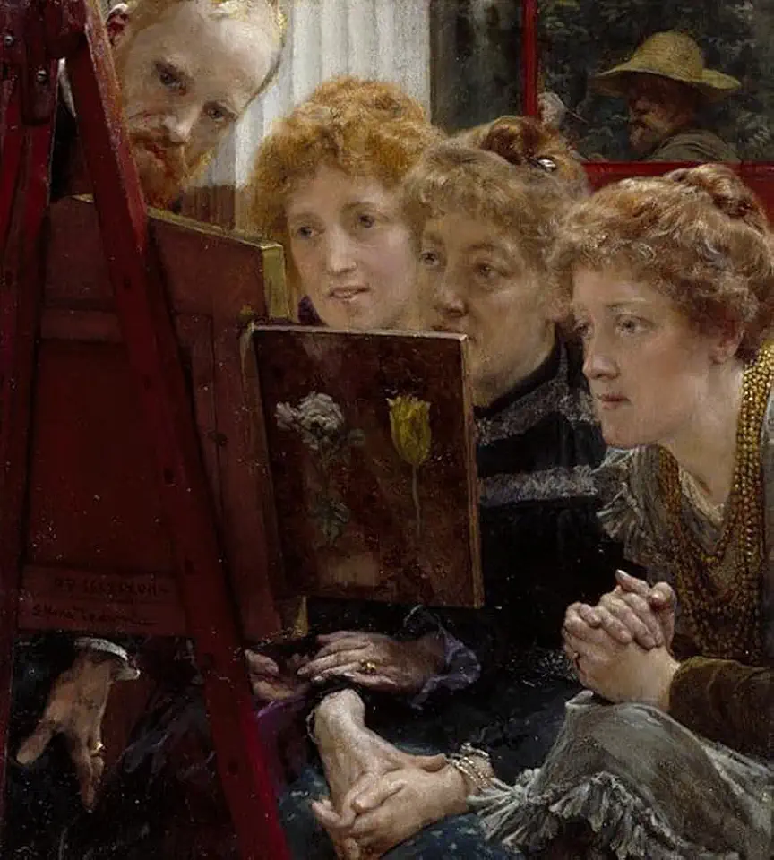 Toperfect 7 Famous Paintings - A Family Group Romantic Sir Lawrence Alma Tadema - Handmade Oil Art on Canvas -01, $50-$2000 Hand Painted by Art Academies' Teachers