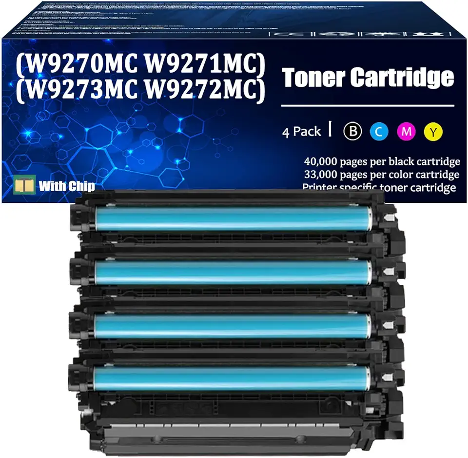 W9270MC W9271MC W9273MC W9272MC Toner Cartridges Work for HP Laserjet Enterprise Flow MFP X677dn X67755dn Printers