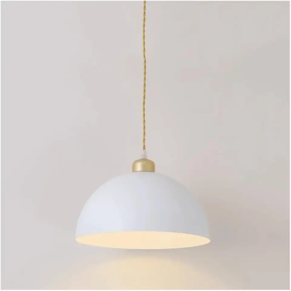 Fashion Metal Chandelier E26 Simple Aluminum Art Single-Head Hanging Lamp Compatible with Dining Table Ceiling Decoration,Chandelier