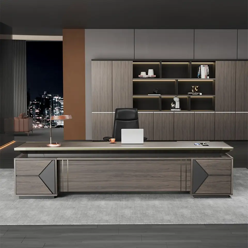 L Shaped Desk with Thickened Frame and Board Writing Study Desk Computer Desk Business Furniture for Home Office