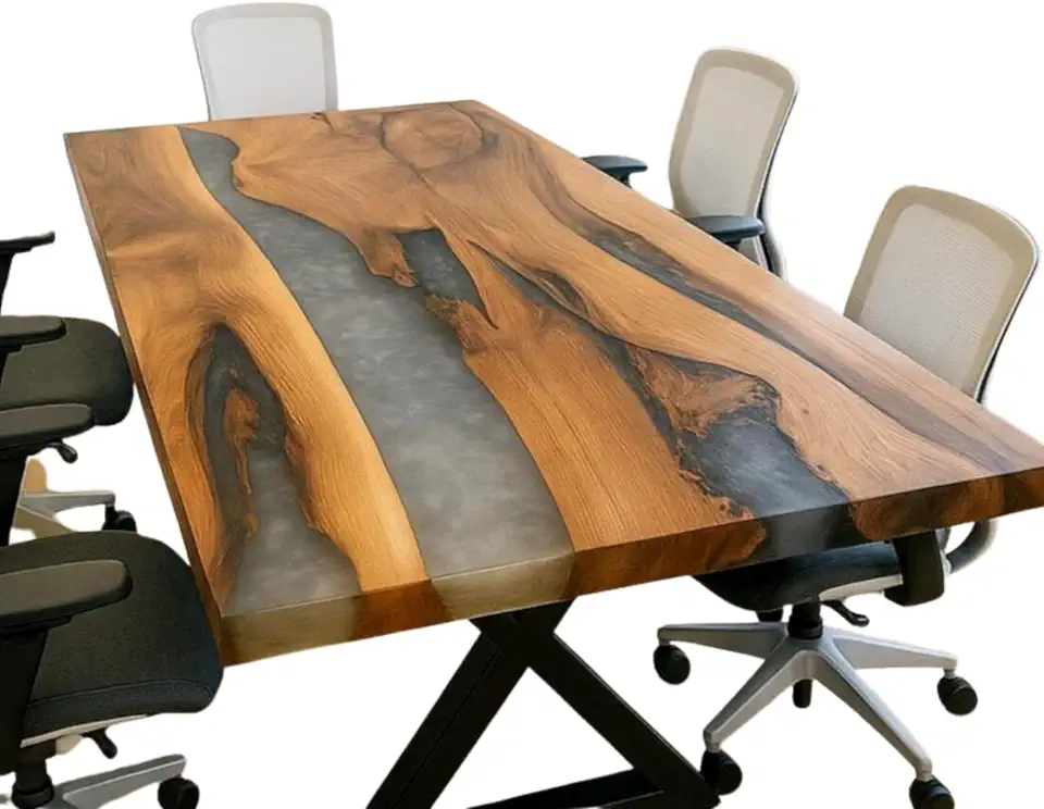 Luxury River of Milk Table, Unique Living Room Furniture Decor, Beach Table, Office Table, White Sofa Table, Coffee Table, Dining Table, Home Decor, Gift New home, Bedside Table (36x80 inch)