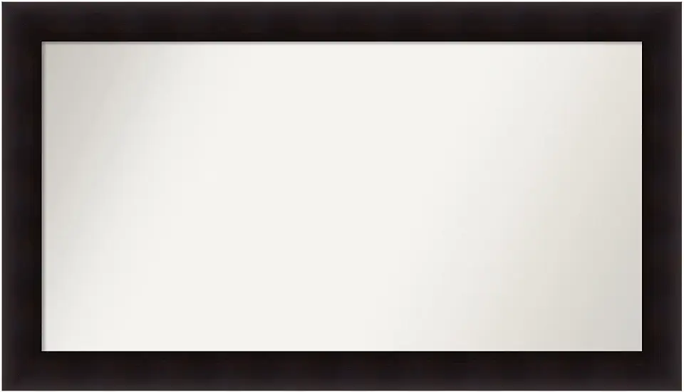 Amanti Art Brown Bathroom Mirror for Over Sink, 30x52 Custom Made Portico Espresso Rectangle Vanity Mirror, Oversize Country Rustic Wood Frame, Hangs Horizonally and Vertically, Wall Decor