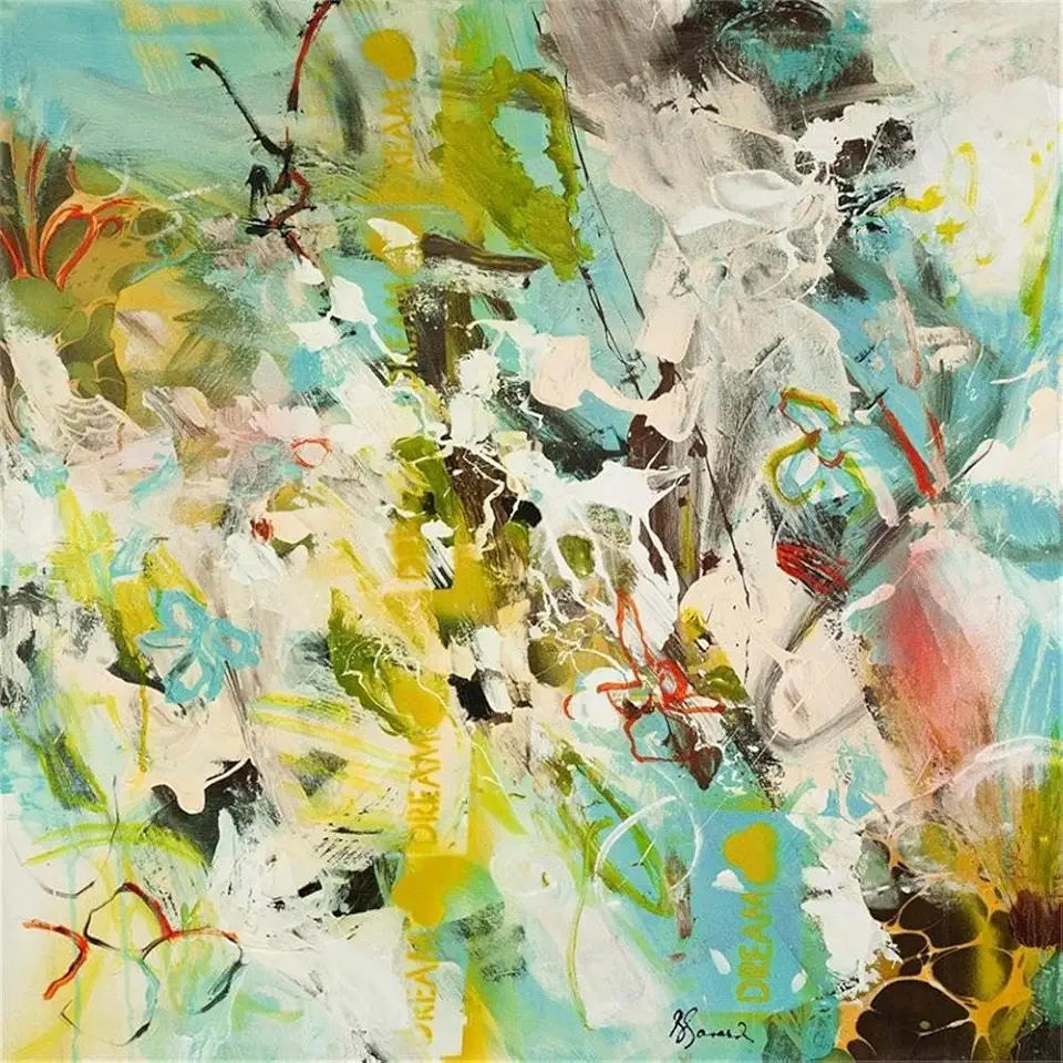 Giant Art 84x84 Sweet Dream I Fine Art Giant Canvas Print in Pink