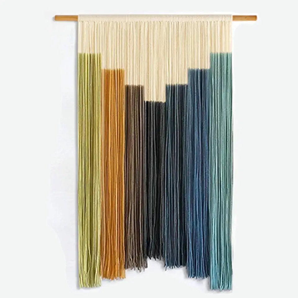 Art Wall Decor Tapestries,Handmade Woven Bohemian Macrame Wall Hanging Tapestry for Living Room Bedroom (#00b)