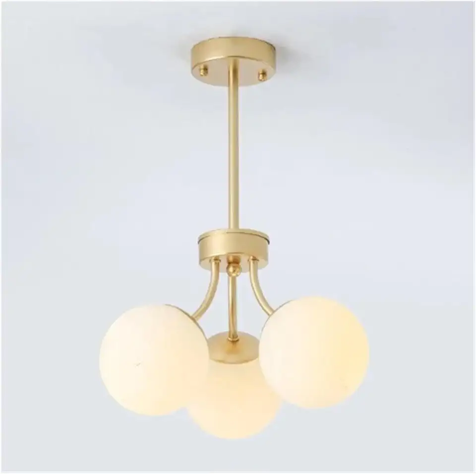 Glass Ball LED Chandelier for Living Dining Room Food Tables Bedroom Pendant Lights Home Decor Hanging Light Fixture,Dining Room