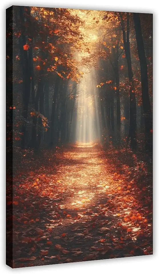 ZMLIS Cozy Autumn Leaves Art Print – Natural Realism Home Decor Canvas Art Poster And Wall Art Picture Print Modern Family Bedroom Decor Posters 20x30inch(50x75cm)