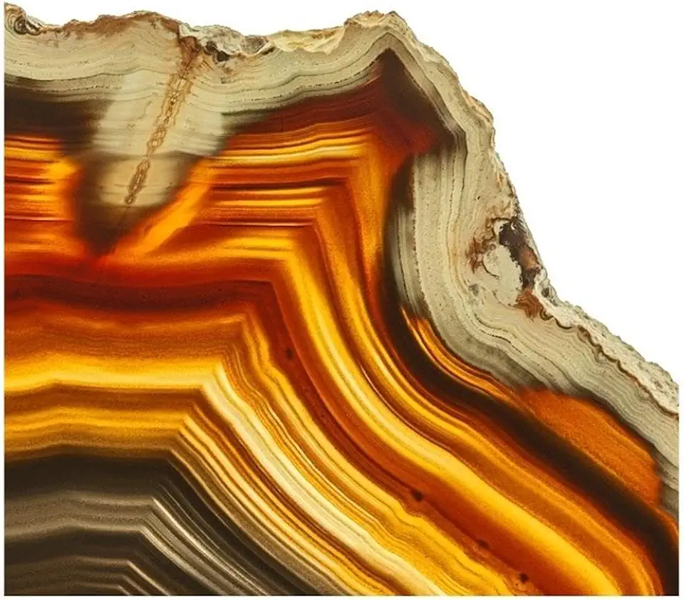 Giant Art 84x84 Cadmium Orange Agate A Fine Art Giant Canvas Print in White