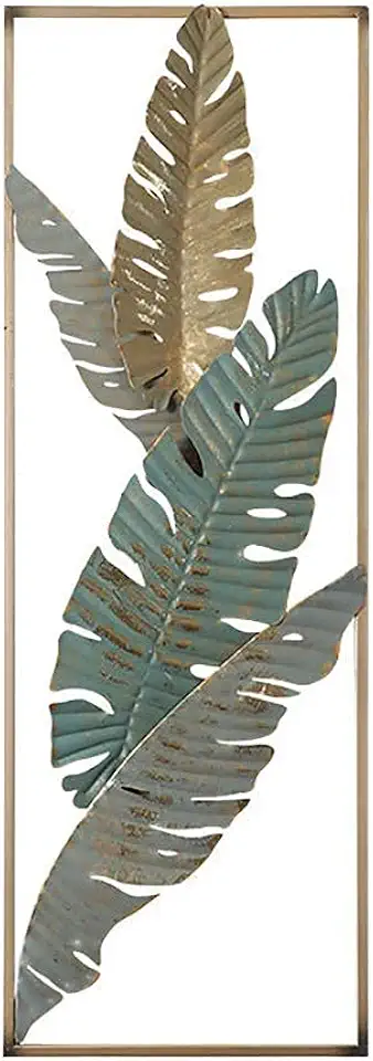 Wall Decor Metal Wall Decoration, Tropical Plant Shape, American 3D Stereo, Full of Vitality Creative Hotel Porch Restaurant Wall Decoration Stylish and Beautiful