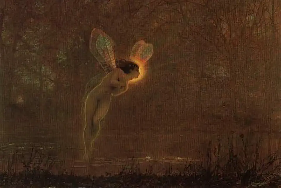 Toperfect 11 Paintings Iris angel landscape John Atkinson Grimshaw for kid fantasy fairy Oil Art on Canvas - Famous Artworks 02, $50-$2000 Hand Painted by Art Academies' Teachers