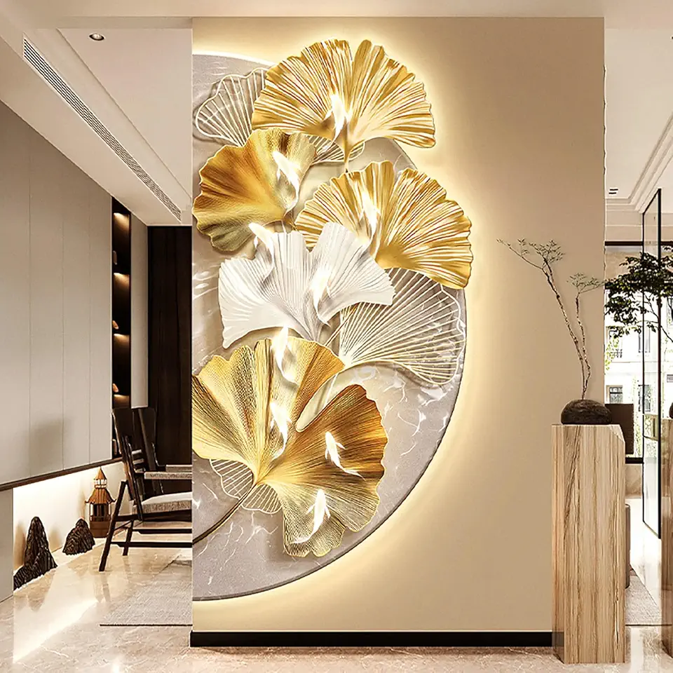 Wall sconces for Bedroom Wall LED Lights 3D Wall Sculptures Modern Art Wall Decor Creative Landscape Picture Wall for Home Entrance Corridor Study(A 55.1 * 27.5in) (A 39.3 * 19.6in)