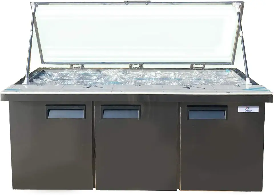 cooler depot Commercial Refrigerated Cold Table Subway 3-door 72