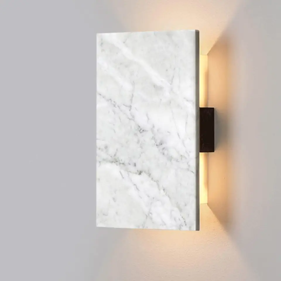 Wall Sconces Nordic Simple Wall Lamp Creative Living Room Rectangular Wall Lamp Background Wall Exhibition Hall Art Bedroom Bedside Wall Lamp for Living Room (Color : 1, Size : Small) (1 Small)