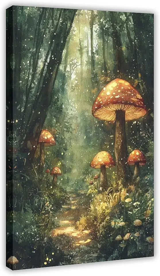 Whimsical Forest Wall Art – Vintage Fairytale Poster for Nature-Inspired Decor Poster Print Decorative Painting Canvas Wall Art Living Room Posters Bedroom Painting 20x30inch(50x75cm)
