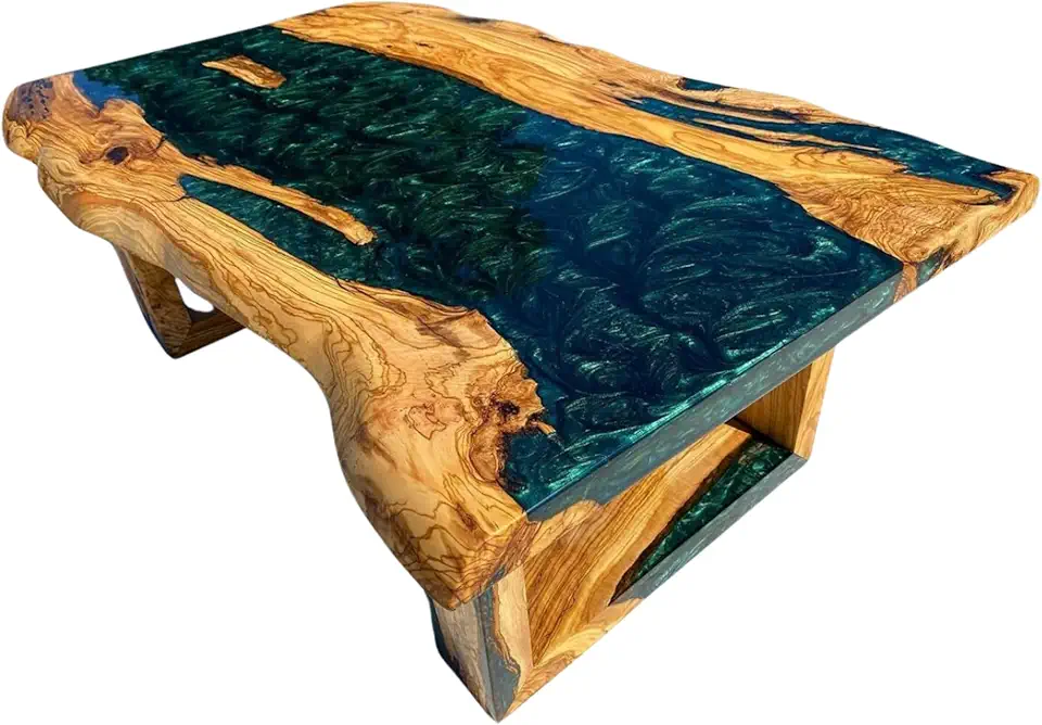 Custom Beach Decor, Large Table, Sea Waves Table, Live Edge Table, Personalized Ocean Table, Luxury Ocean Table, Coffee Table, Epoxy Ocean Wave Dining Table, Office Table (40x72 inch)