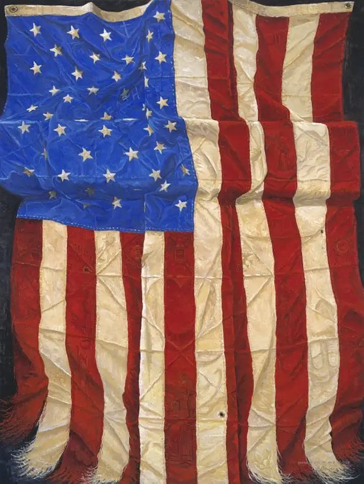 Impressions of Old Glory by Jack E. Dawson | Seek and Find Series | Framed Canvas Print (Gallery Wrap, 40