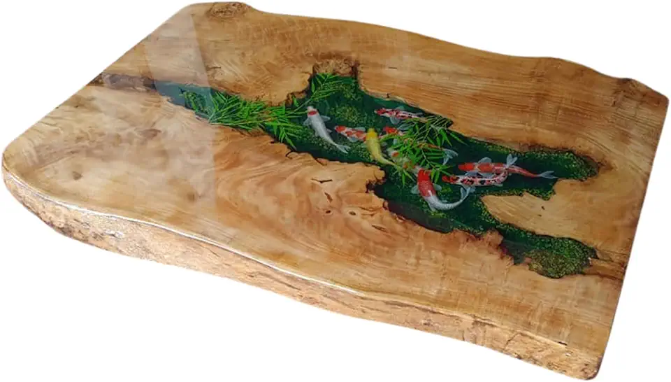 Japan Table K0I Resin, Living Room Table Resin, Table Coffee, Resin KoiFish Table Sofa, Japan Art Painting, Resin Fish Art, Resin Dining Table, Handmade Table, Home Decor, Rustic Table (40x60 inch.)