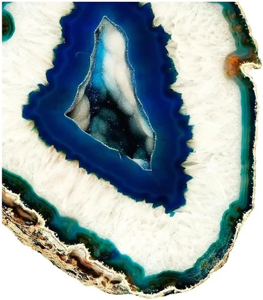 Giant Art 84x84 Mediterranean Agate A Fine Art Giant Canvas Print in White