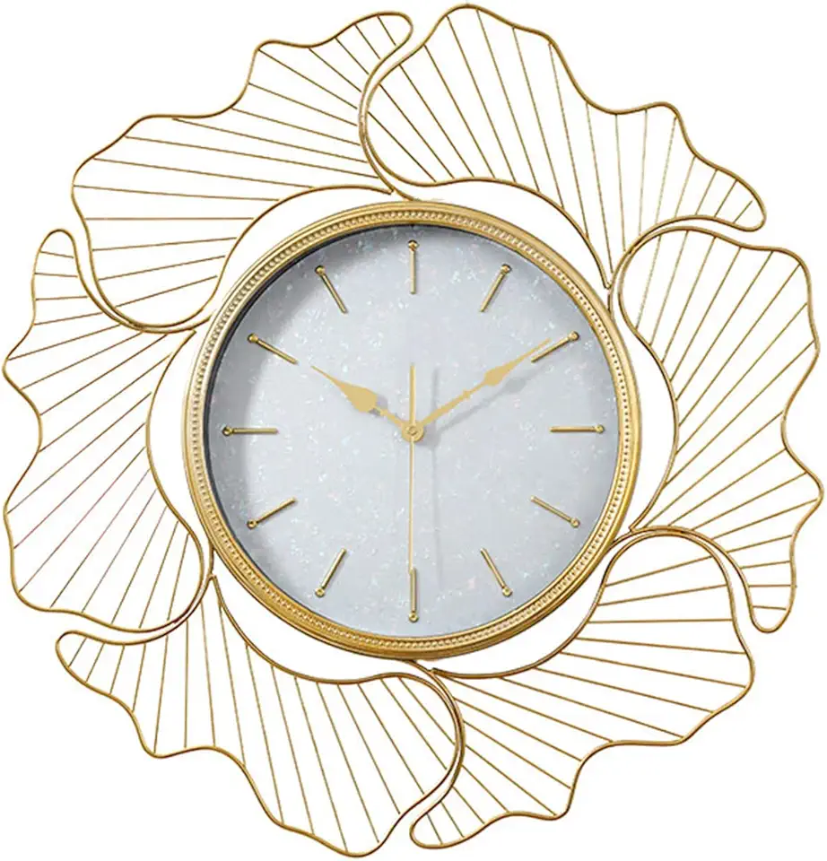 Modern Home Wall Mounted Clock Tick Tick Wall Decor Wall Mounted Decor, Creative Art Ginkgo Biloba Home Wall Mounted Clock Tick Tick Wall Decor Wall Mounted, Silent SWE