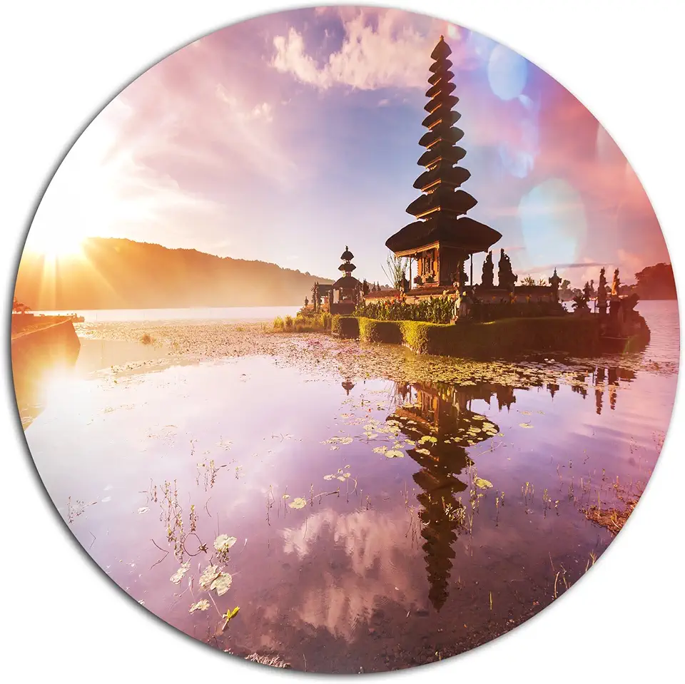 Designart MT12668-C23 Metal Wall Art-Disc of 23 inch, 23X23-Disc, Purple