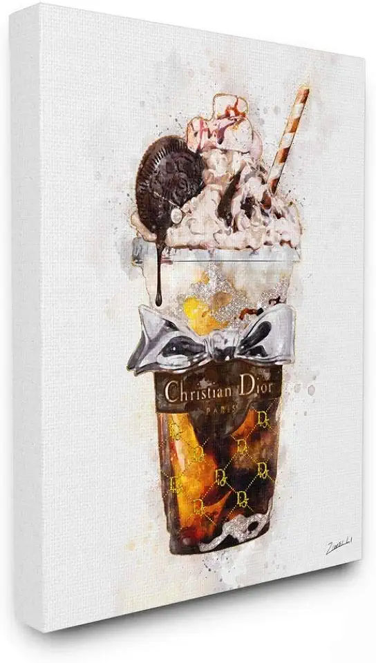 Stupell Industries Fashion Brand Dessert Cup Watercolor Painting, Designed by Ziwei Li Wall Art, 36 x 48, Canvas