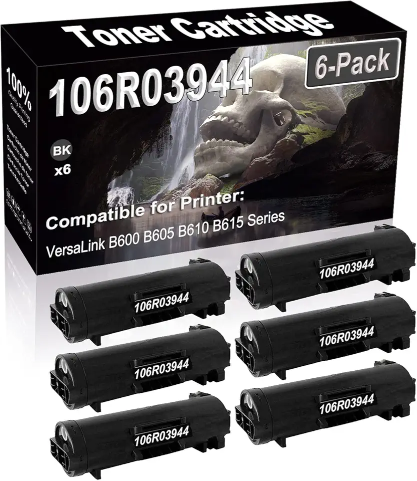6-Pack Compatible High Capacity 106R03944 Imaging Toner Cartridge use for VersaLink B600 B605 B610 B615 Printer (Black)