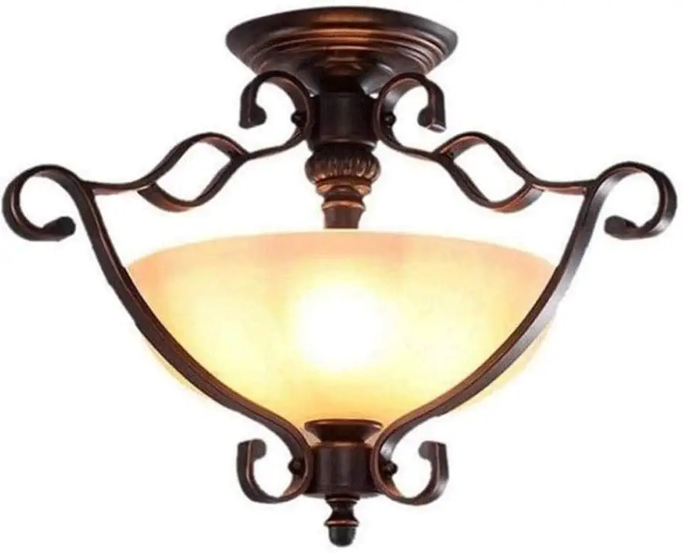 AMAZWI Lamp Simple and Low-Key Luxury European Retro Decorative Ceiling Lights, Bedroom Living Room Balcony Beautiful Art Lamps and Lanterns Lighting