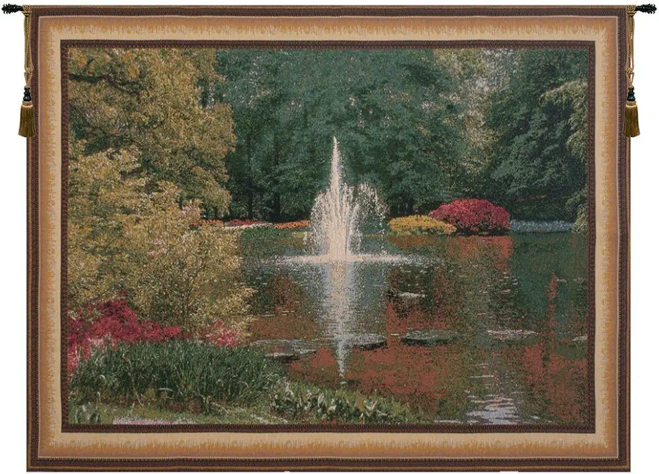 Keukenhof V Belgian Tapestry - 69 in. x 48 in. Cotton/Viscose/Polyester by Charlotte Home Furnishings