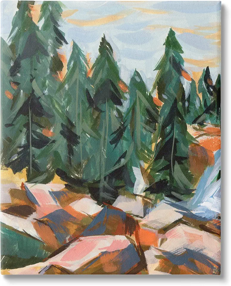 Stupell Industries Abstract Woodland Tree Scenery Canvas Wall Art, Design by Melissa Wang