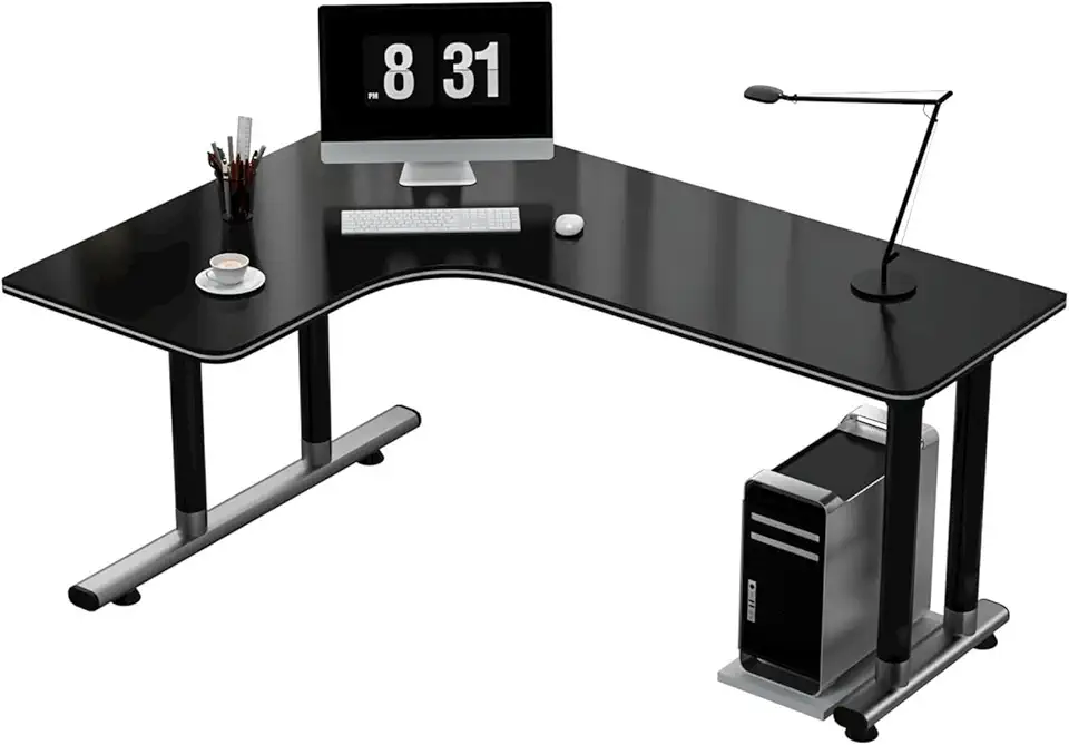 Pc Table Corner Pc Table Desktop Desk Simple Modern Student Study L-Shaped Office Bedroom Household(Black Left,160x120x75cm)