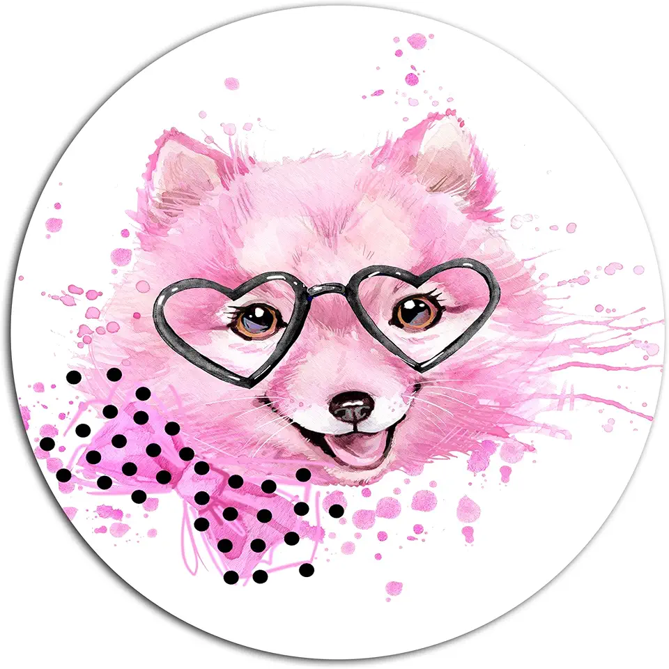 Designart MT13224-C23 Wall Art-Disc of 23 inch, 23X23-Disc, Pink