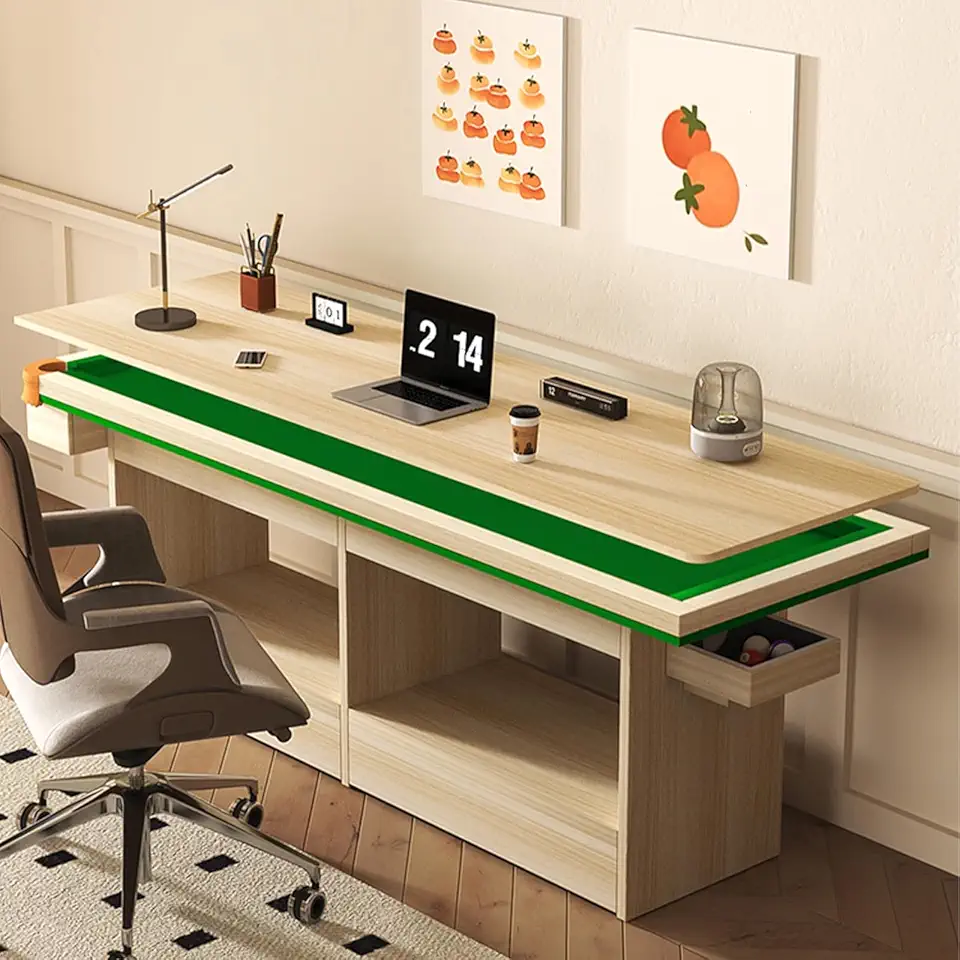 Pool Table Brass 5-Point Pool Table with Auto Ball Return, No Pick-Up Billiard Trainer for Continuous Practice at Home(245CM)