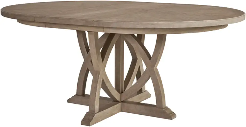 Elegant Round Dining Table with Expandable Feature