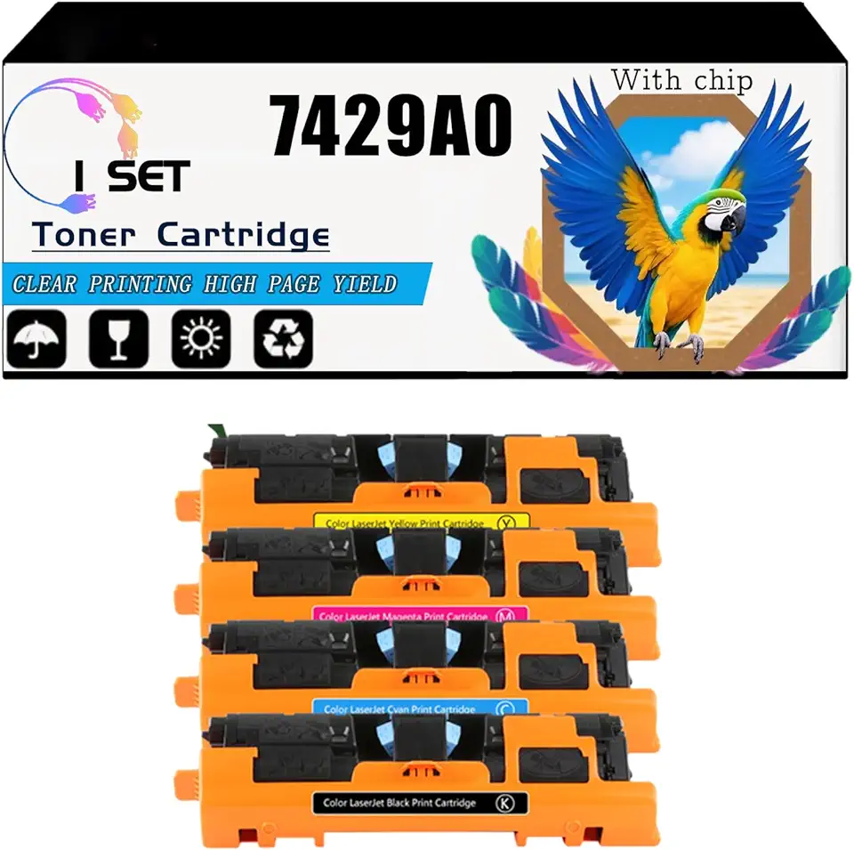 Compatible for Canon Color imageCLASS MF8180c MF8170c Printers, 7429A005 Toner Cartridge, High-Yield 20000 Pages, Strong Print Clarity (4-Pack BK/C/M/Y)